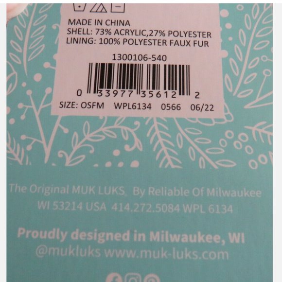 Muk Luks Cabin Socks Slip Resistant Faux Shearling Lining ONE SIZE Slipper Socks - Picture 8 of 11